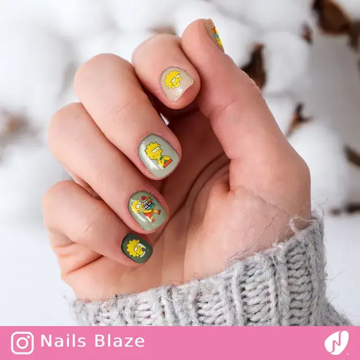 Lisa Simpson | Cartoon Nails - NB104